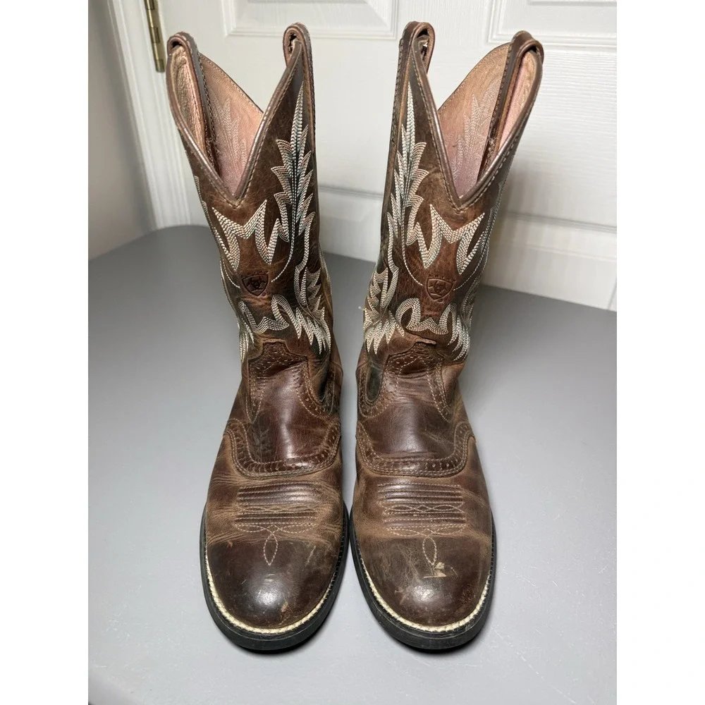 Ariat Heritage Stockman Women's 8.5B Western Cowboy Boots Driftwood Brown 29427